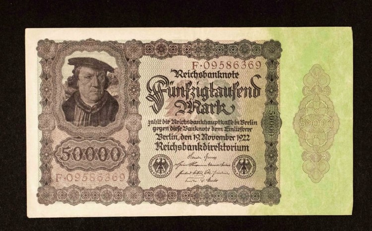 Niemcy 50.000 marek 19.11.1922. Seria F