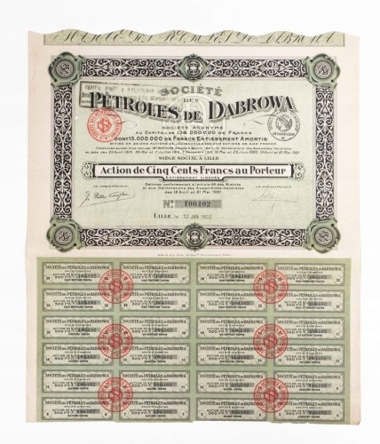 Polska, II Rzeczpospolita, Akcja Dąbrowa Kopalnia Ropy Drohobycz 1922