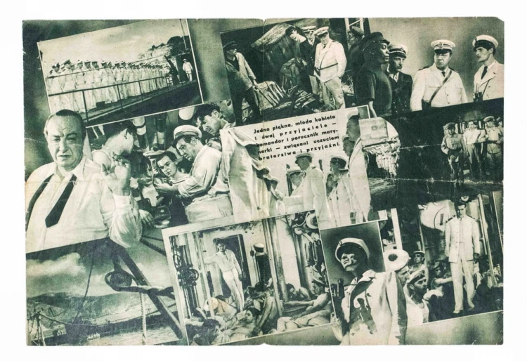 STARA REKLAMA - KINO, FILM KREW NA MORZU, WARSZAWA l. 30/40