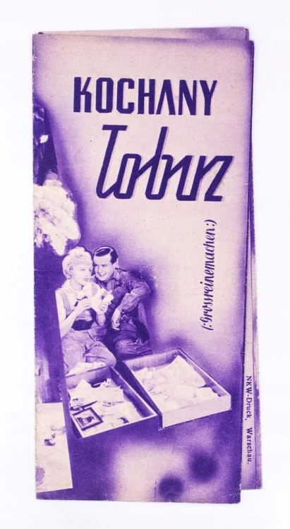 STARA REKLAMA - KINO, FILM KOCHANY ŁOBUZ, WARSZAWA / KRAKÓW, OKUPACJA l. 40