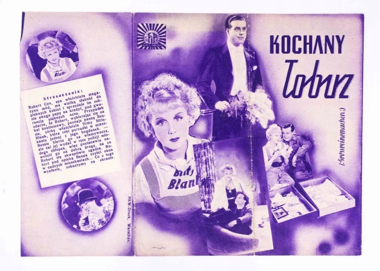 STARA REKLAMA - KINO, FILM KOCHANY ŁOBUZ, WARSZAWA / KRAKÓW, OKUPACJA l. 40