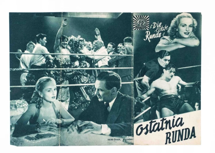 STARA REKLAMA - KINO, FILM OSTATNIA RUNDA, WARSZAWA / KRAKÓW OKUPACJA l. 40