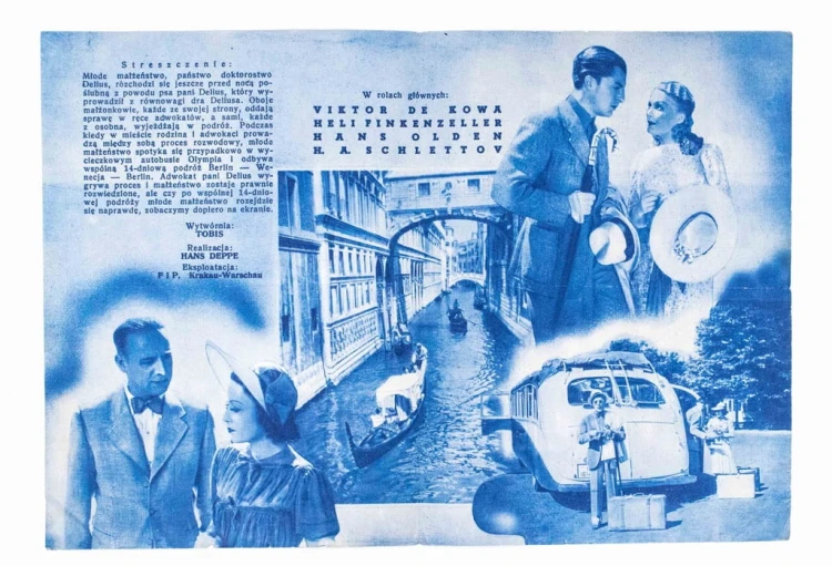 STARA REKLAMA - KINO, FILM SPOTKAMY SIĘ W WENECJI, OKUPACJA l. 40