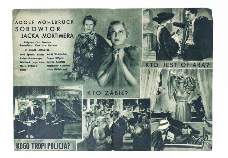 STARA REKLAMA - KINO, FILM SOBOWTÓR JACKA MORTIMERA l. 30/40