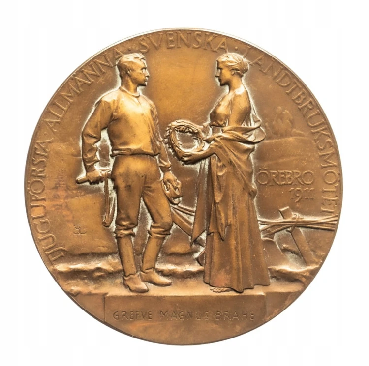Szwecja, medal Gustaw V, wystawa rolnicza Orebro 1911