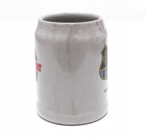 STARY CERAMICZNY KUFEL - PIWO HENNINGER, FC SAARBRUCKEN, NIEMCY