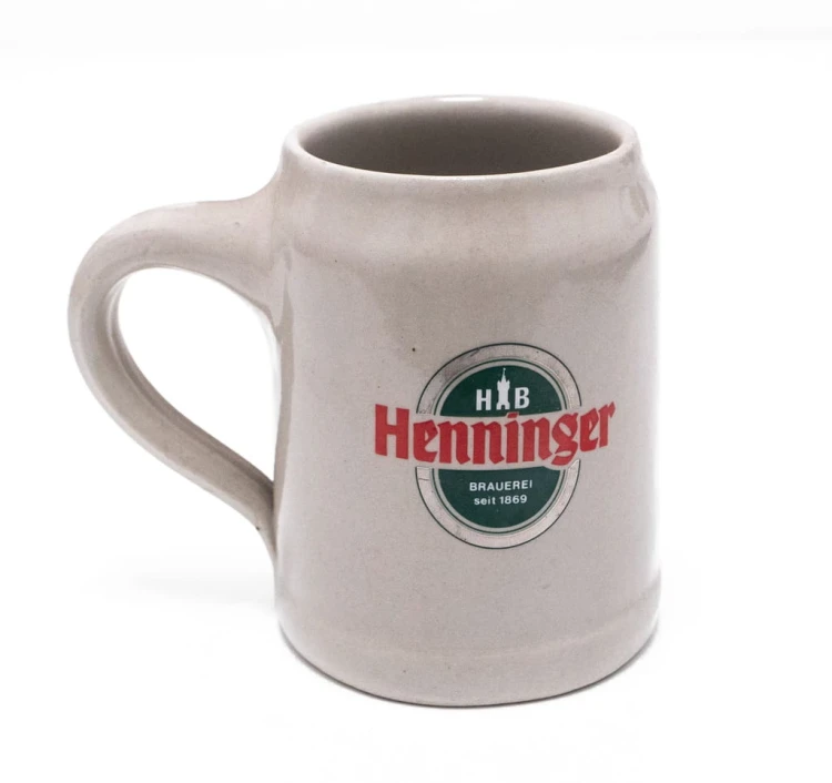 STARY CERAMICZNY KUFEL - PIWO HENNINGER, 1. FC NURNBERG , NIEMCY