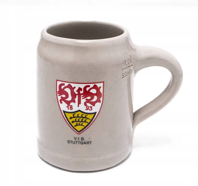 STARY CERAMICZNY KUFEL - PIWO HENNINGER, VfB STUTTGART, NIEMCY