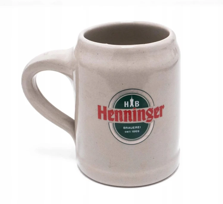 STARY CERAMICZNY KUFEL - PIWO HENNINGER, VfB STUTTGART, NIEMCY