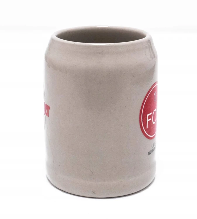 STARY CERAMICZNY KUFEL - PIWO HENNINGER, 1. FC NURNBERG, NIEMCY