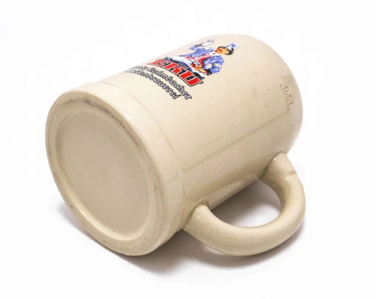 STARY CERAMICZNY KUFEL - PIWO KULMBACHER, NIEMCY
