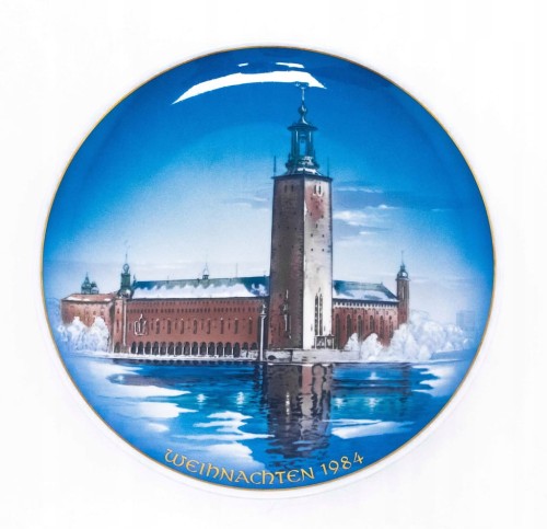 STARY TALERZ PORCELANOWY ROSENTHAL - STADSHUSET RATUSZ, SZTOKHOLM 1984
