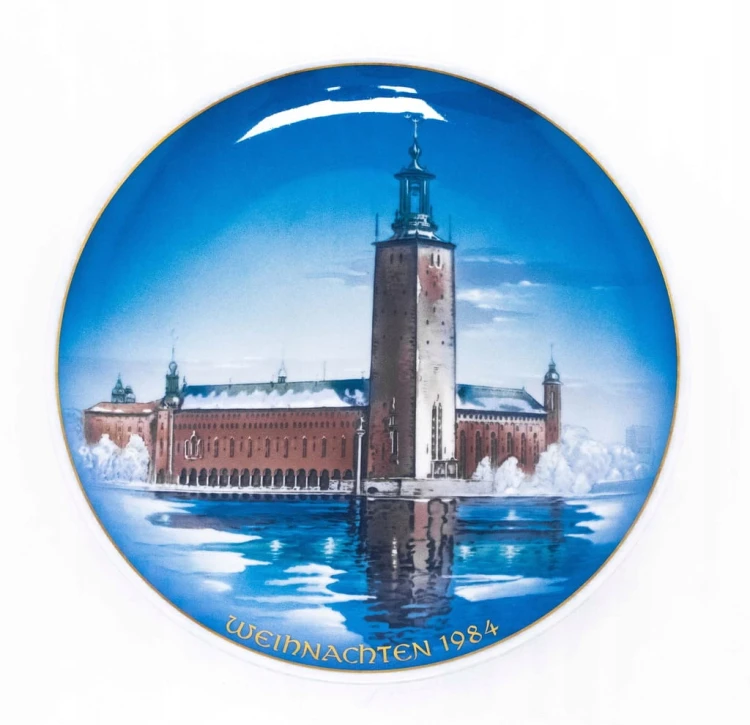 STARY TALERZ PORCELANOWY ROSENTHAL - STADSHUSET RATUSZ, SZTOKHOLM 1984