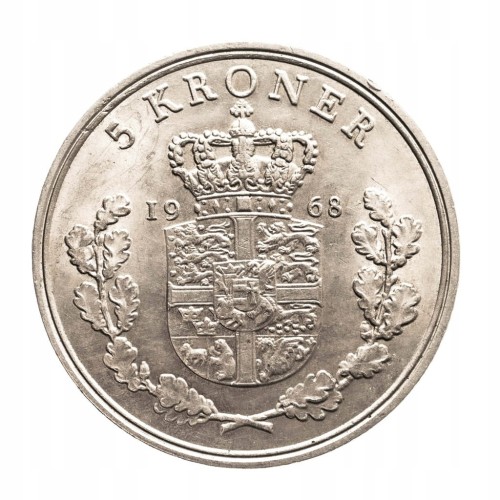 Dania, Fryderyk IX, 5 koron 1968 rok