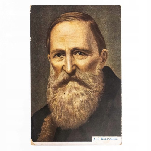 STARA POCZTÓWKA - JAN IGNACY KRASZEWSKI PORTRET ROSJA / MODRZE CZEMPIŃ 1907