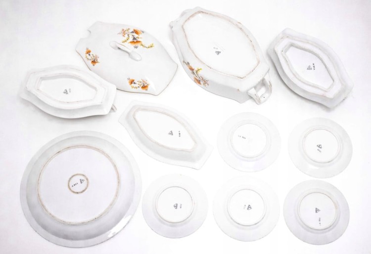 STARY ZESTAW PORCELANOWY ĆMIELÓW