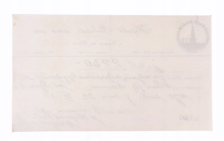 STARY KWIT / RACHUNEK - HIPOLIT ROBIŃSKI, SKŁAD WIN, POZNAŃ 1921