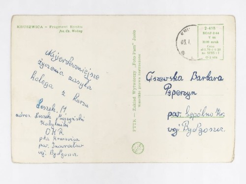KRUSZWICA - FRAGMENT RYNKU 1966