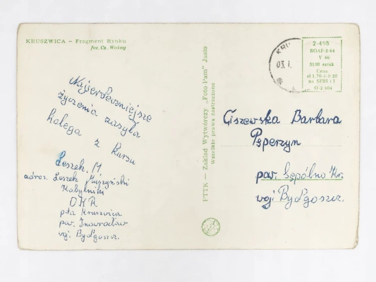 KRUSZWICA - FRAGMENT RYNKU 1966