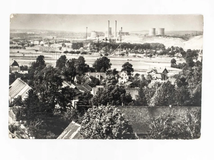 BOGATYNIA - PANORAMA, WIDOK NA ELEKTROWNIĘ TURÓW 1966