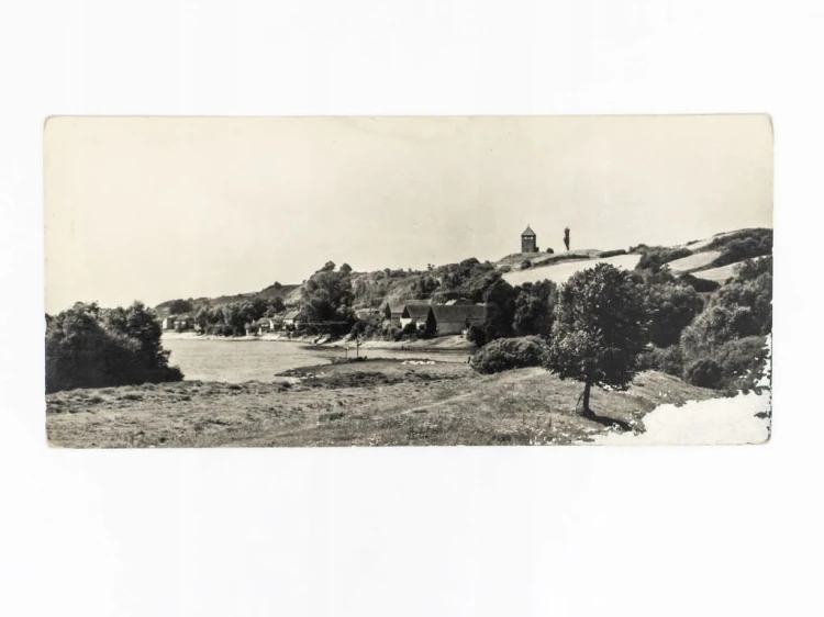 SANTOK - PANORAMA WIDOK NA WIEŚ PRL
