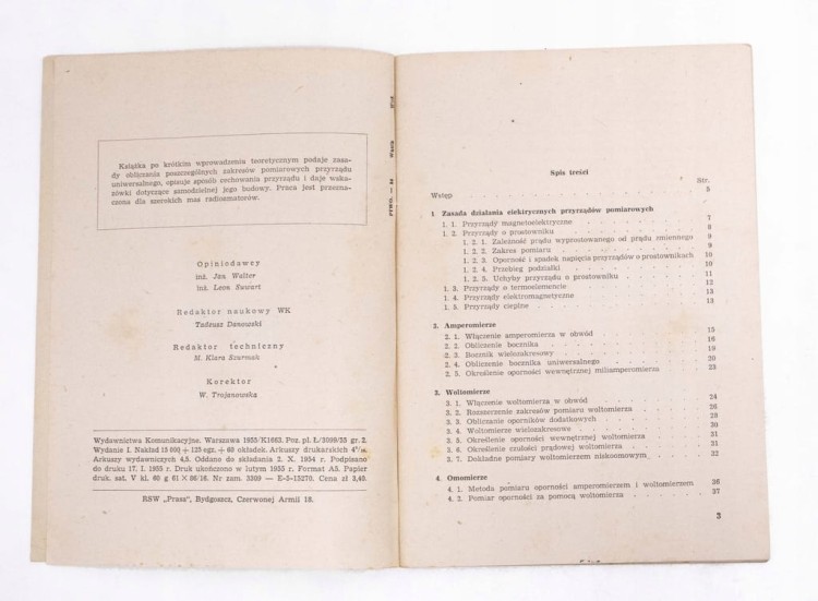 STARA KSIĄŻKA UNIWESALNE PRZYRZĄDY POMIAROWE 1955