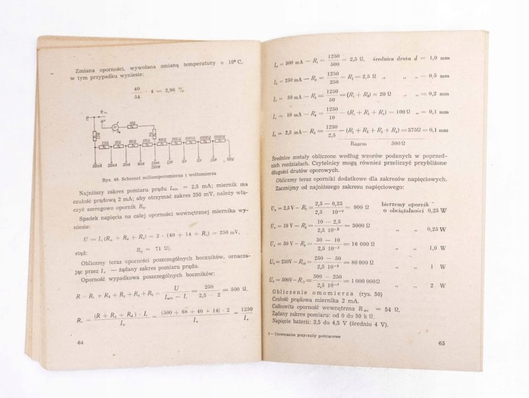 STARA KSIĄŻKA UNIWESALNE PRZYRZĄDY POMIAROWE 1955