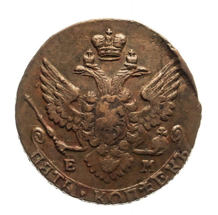 Rosja, Katarzyna II (1762-1796), 5 kopiejek 1788 EM, Jekaterinburg