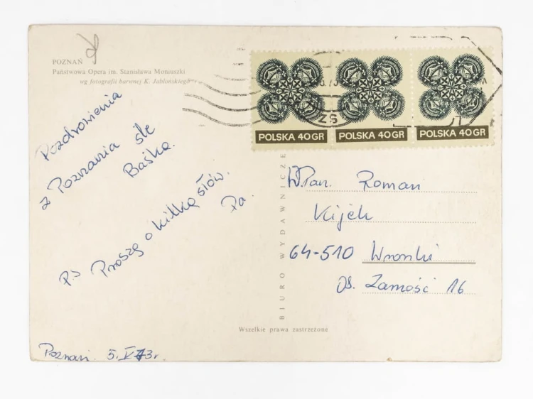 POZNAŃ - PAŃSTWOWA OPERA IM. STANISŁAWA MONIUSZKI TEATR WIELKI 1973