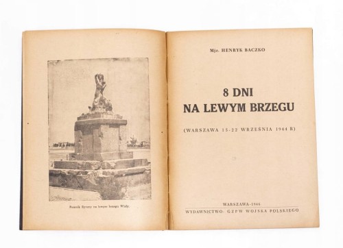 STARA KSIĄŻKA 8 DNI NA LEWYM BRZEGU, WARSZAWA 1946