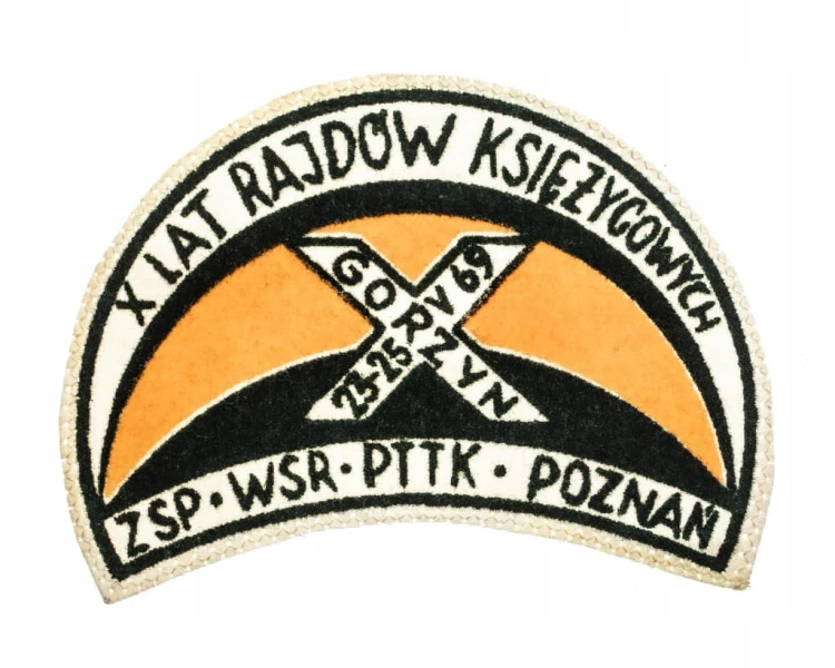 NASZYWKA PTTK, 10 LAT RAJDÓW KSIĘŻYCOWYCH, POZNAŃ / GORZYŃ 1969