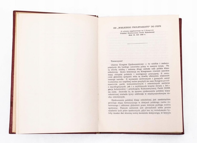 STARA KSIĄŻKA BOLESŁAW BIERUT O PARTII 1954