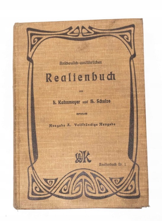 STARA KSIĄŻKA NIEMIECKA REALIENBUCH 1913