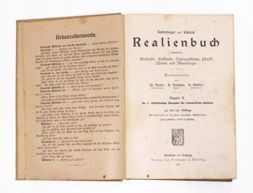 STARA KSIĄŻKA NIEMIECKA REALIENBUCH 1913