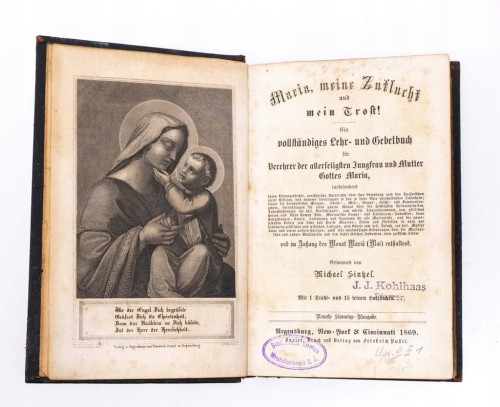 STARA KSIĄŻKA RELIGIJNA MARIA, MEINE ZUFLCHT UND MEIN TROST, WROCŁAW 1869