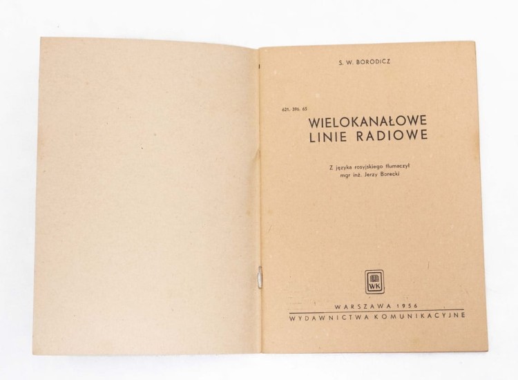 STARA KSIĄŻKA WIELOKANAŁOWE LINIE RADIOWE 1956