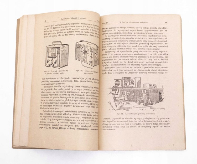STARA KSIĄŻKA W FABRYCE ODBIORNIKÓW RADIOWYCH 1950