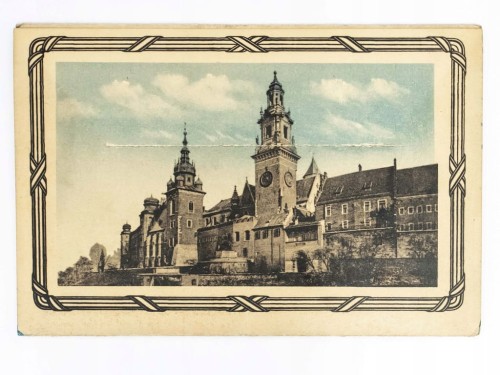 STARA FOTOGRAFIA - ROZKŁADANKA ZE ZDJĘCIAMI WAWELU KRAKÓW II RP