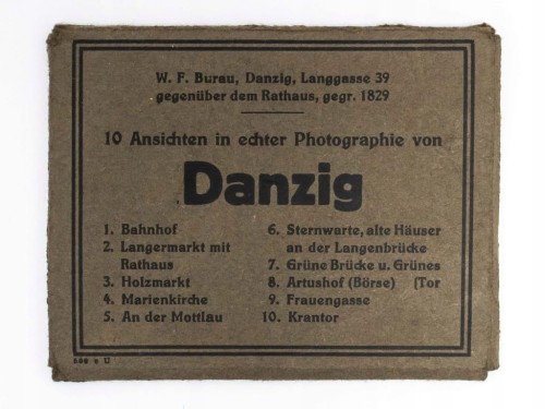 ZESTAW 10 STARYCH FOTOGRAFII Z GDAŃSKA W. F. BURAU LATA 30./40. XX W.