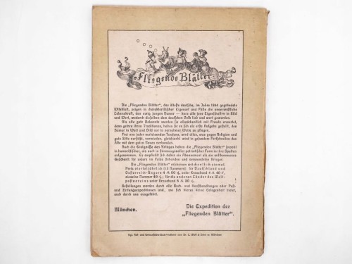 STARY NIEMIECKI KALENDARZ DLA DZIECI LATAJĄCE LIŚCIE NA ROK 1919 MONACHIUM