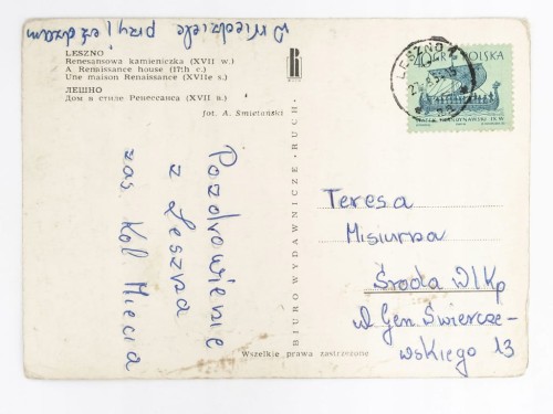 LESZNO - RENESANSOWA KAMIENICA 1954