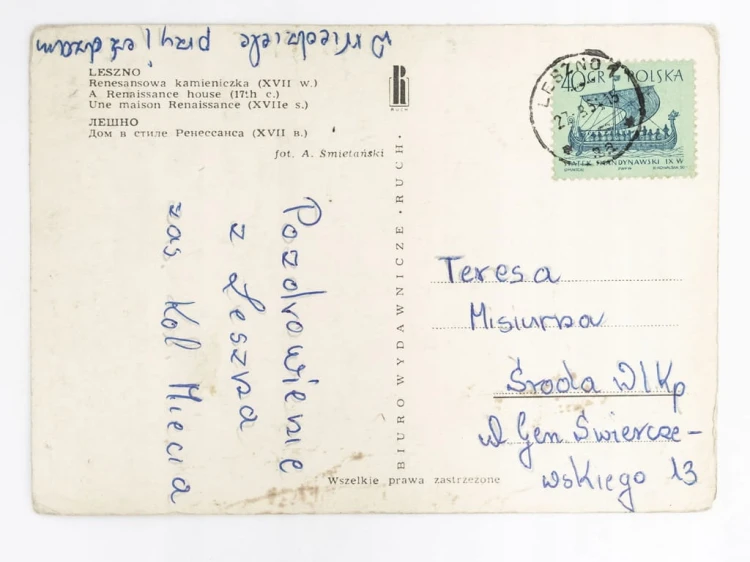 LESZNO - RENESANSOWA KAMIENICA 1954