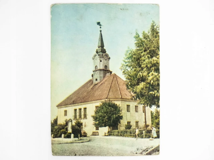 BIELSK PODLASKI - RATUSZ BAROKOWY Z WIEŻĄ ZEGAROWĄ 1968