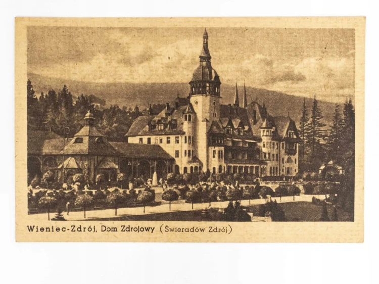 ŚWIERADÓW ZDRÓJ - DOM ZDROJOWY DAWNIEJ WIENIEC ZDRÓJ 1950