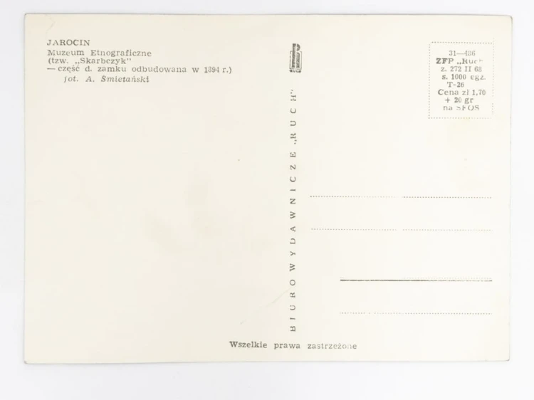 JAROCIN - MUZEUM ETNOGRAFICZNE SKARBCZYK 1968