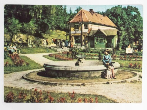 SZKLARSKA PORĘBA - WIDOK NA FONTANNĘ 1965