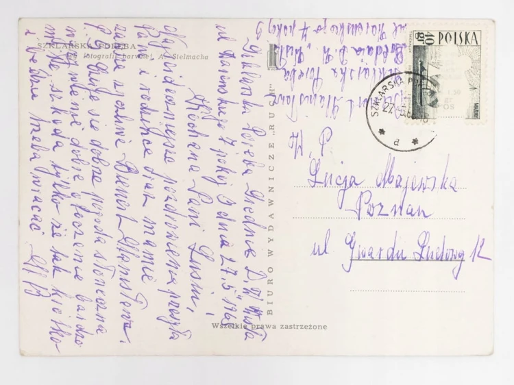 SZKLARSKA PORĘBA - WIDOK NA FONTANNĘ 1965