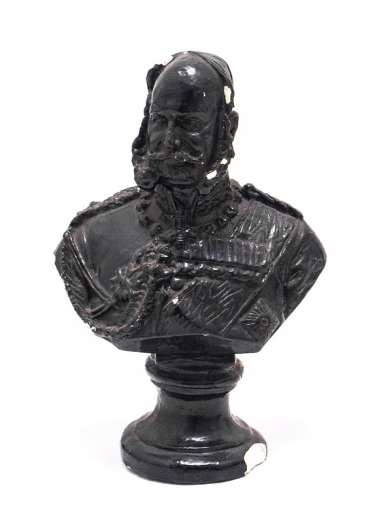 STARA RZEŹBA POPIERSIE - WILHELM I HOHENZOLLERN (gips)