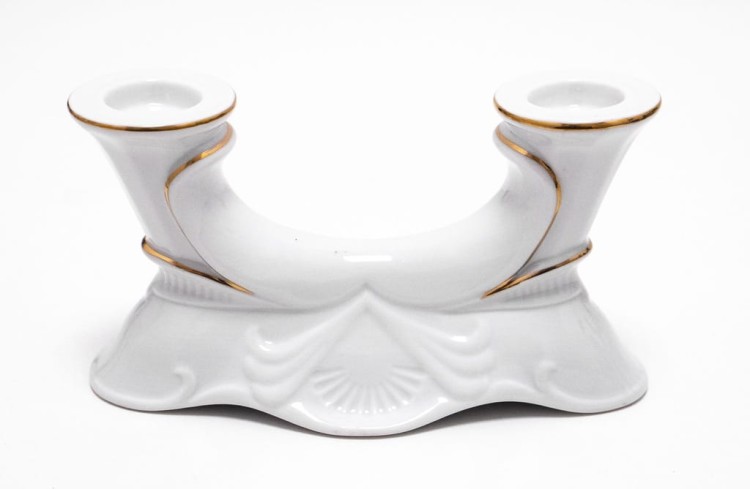 STARY PORCELANOWY ŚWIECZNIK CHODZIEŻ