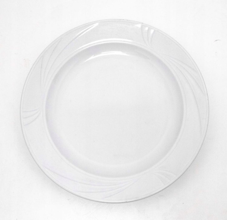 STARY PORCELANOWY BIAŁY TALERZ LUBIANA